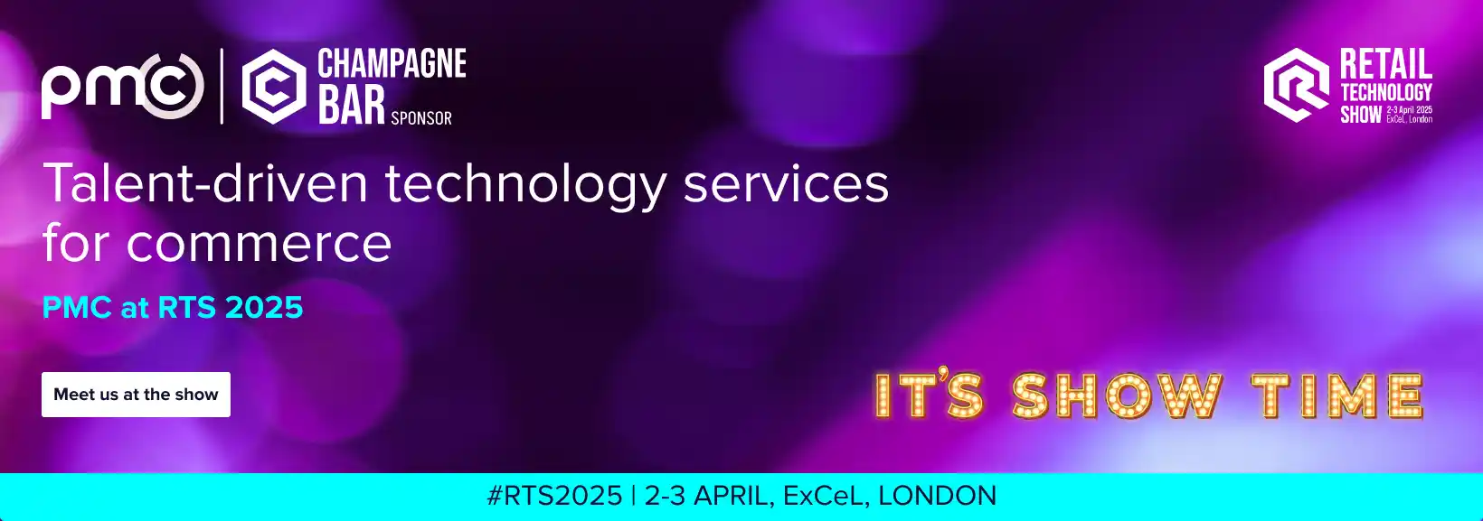 PMC champagne bar banner