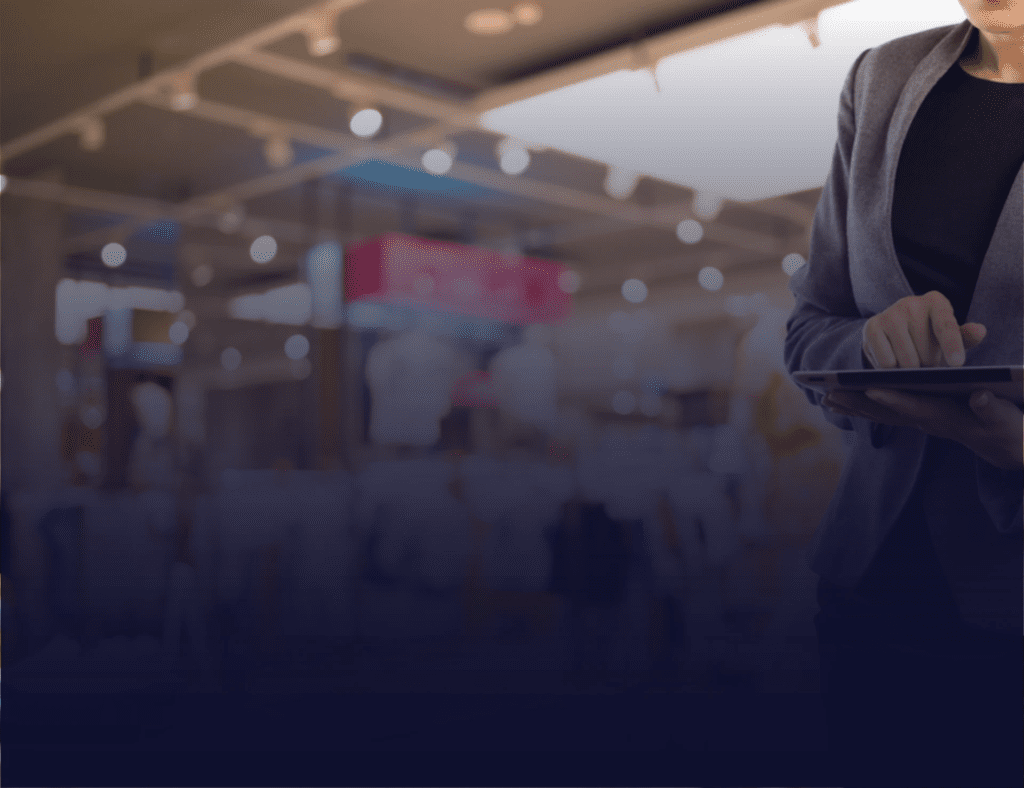 Using tablet in store