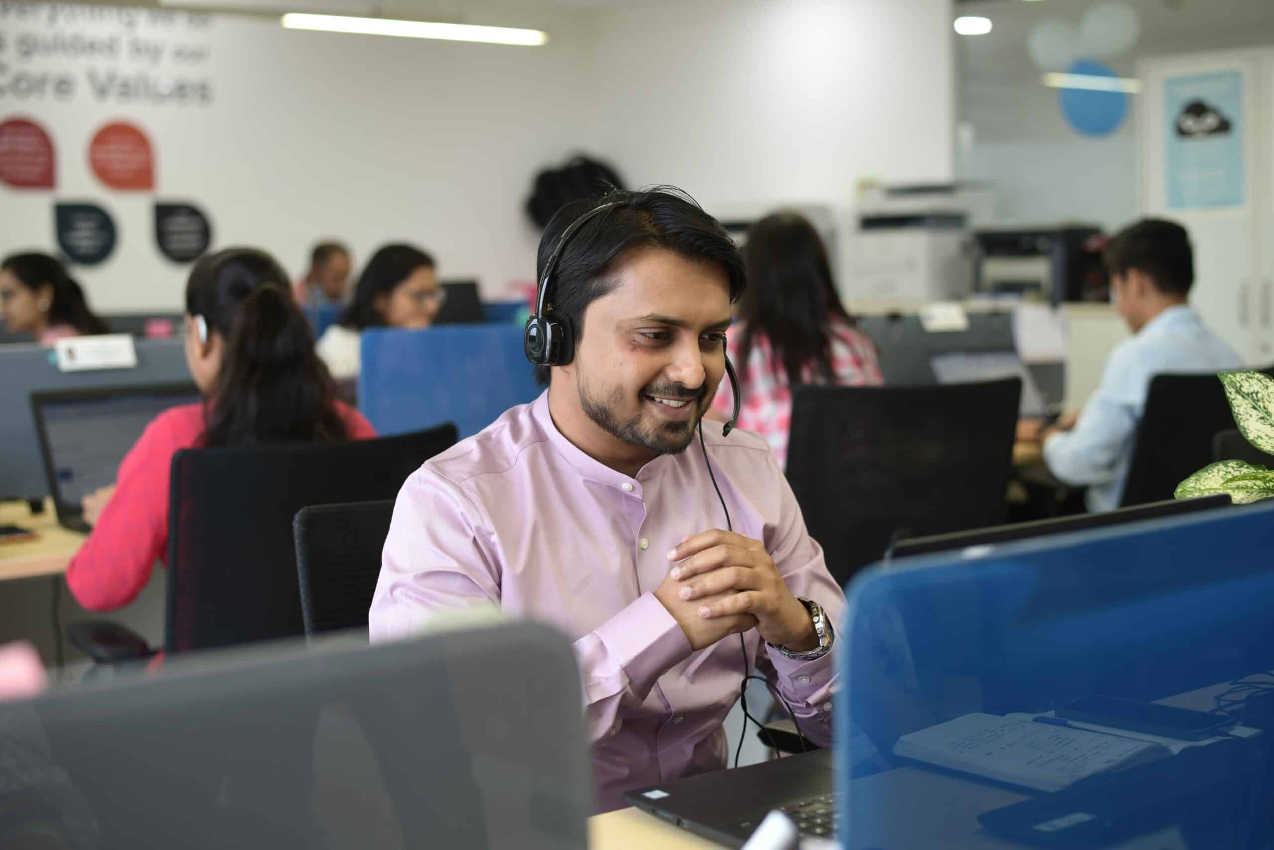 PMC employee providing managed services